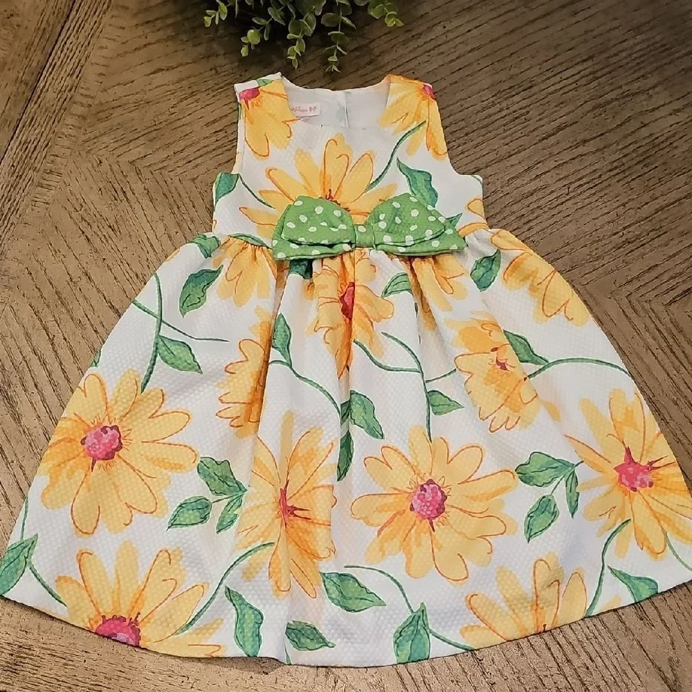 Floral Sunflower Dress Size 5 Bonnie Jean